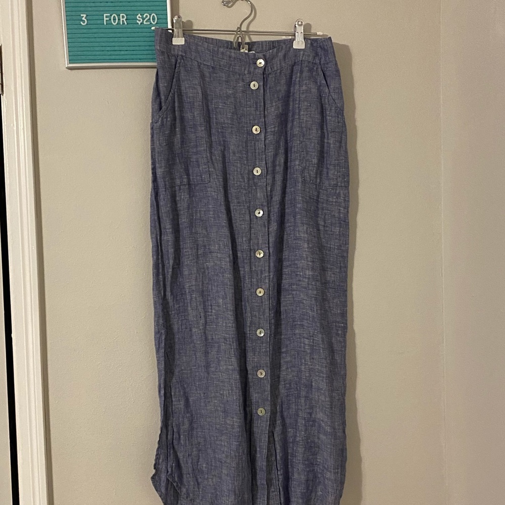 3for$20 button you maxi skirt chambray